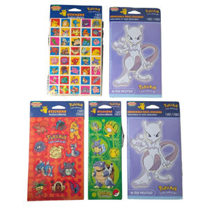 Vintage Pokemon Sticker Lot of 5 Packs 1999 Mewtwo Jynx American Greetings 151